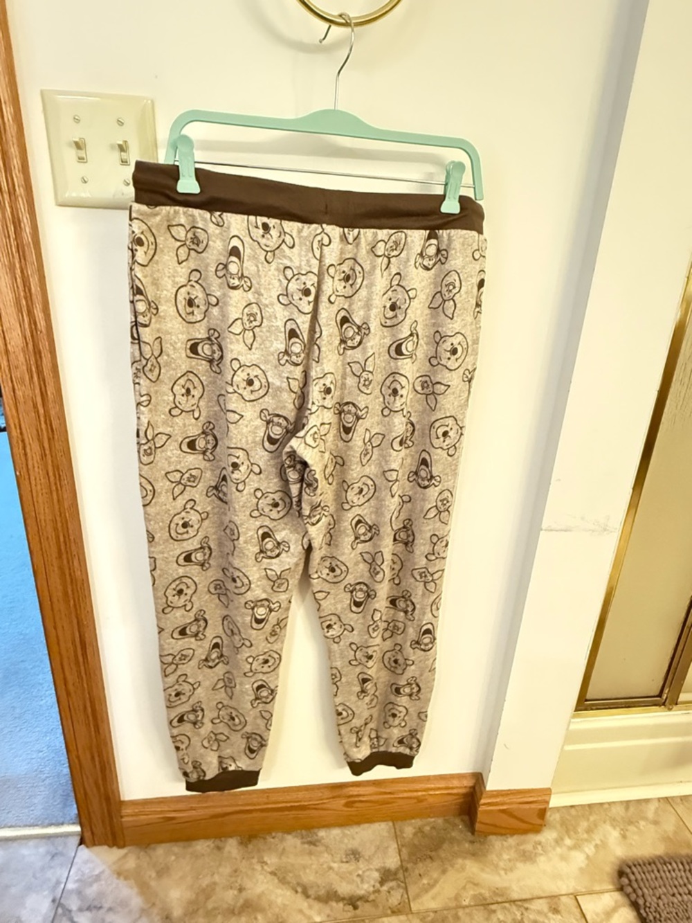 Disney Winnie the Pooh, Tigger & Piglet Brown Print Pajamas